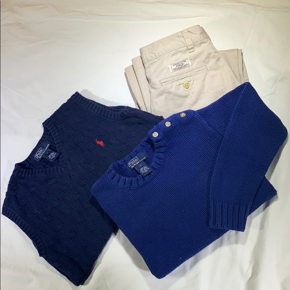 POLO |Boys Polo Fall/Winter Knit Sweater Pant Set